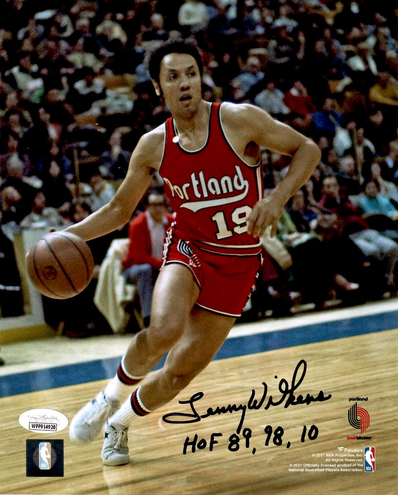 Lenny Wilkens autographed inscribed 8x10 photo NBA Port Land Trail Blazers JSA - JAG Sports Marketing