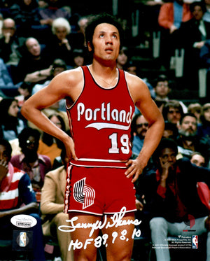 Lenny Wilkens autographed inscribed 8x10 photo NBA Port Land Trail Blazers JSA - JAG Sports Marketing