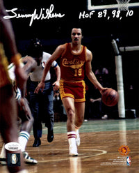 Lenny Wilkens autographed inscribed 8x10 photo NBA Cleveland Cavaliers JSA COA - JAG Sports Marketing