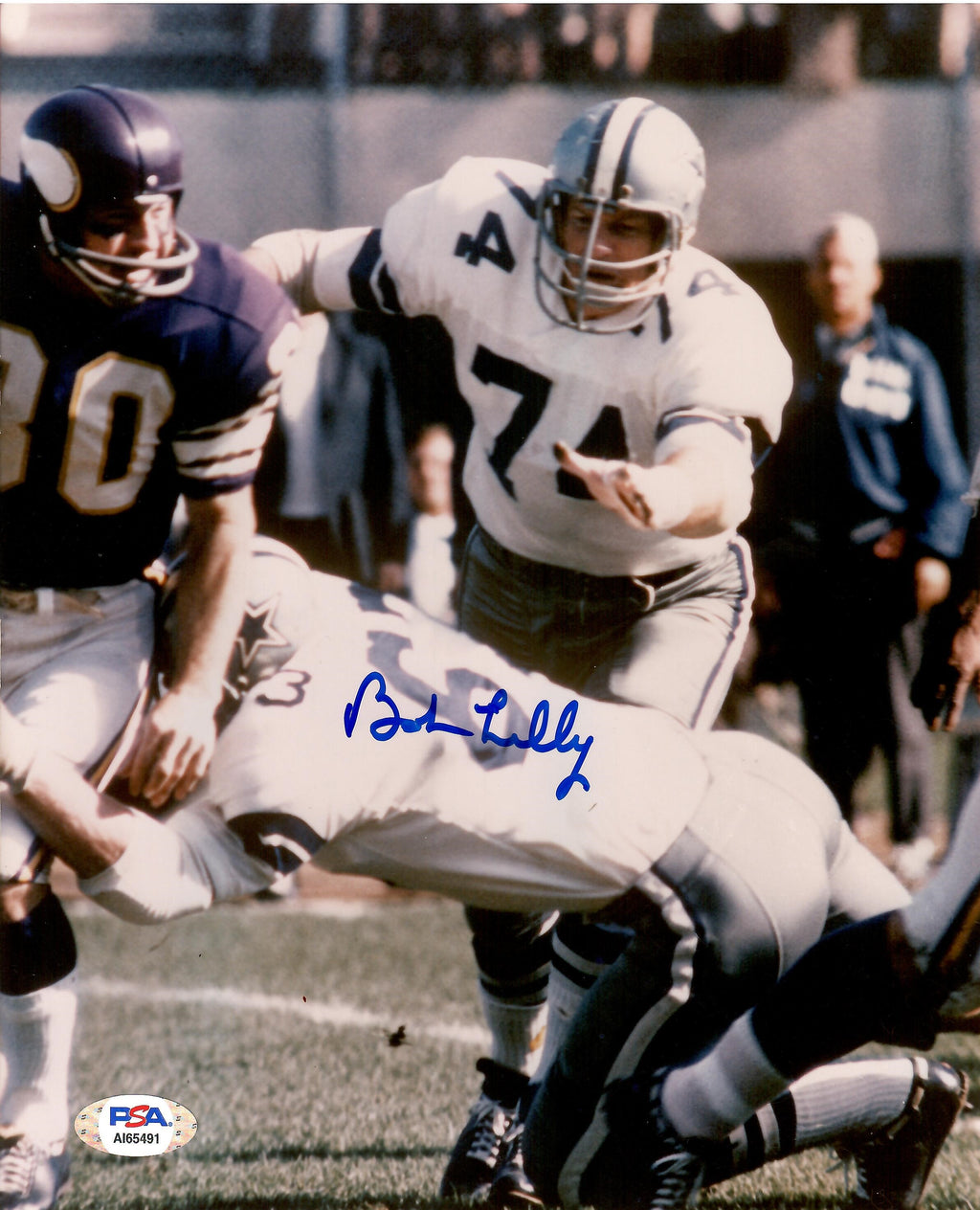 Bob Lilly autographed signed 8x10 photo NFL Dallas Cowboys PSA COA - JAG Sports Marketing