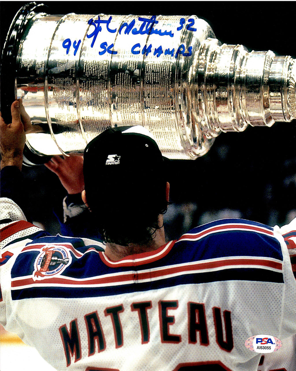 Stephane Matteau autographed inscribed 8x10 photo NHL New York Rangers PSA COA - JAG Sports Marketing