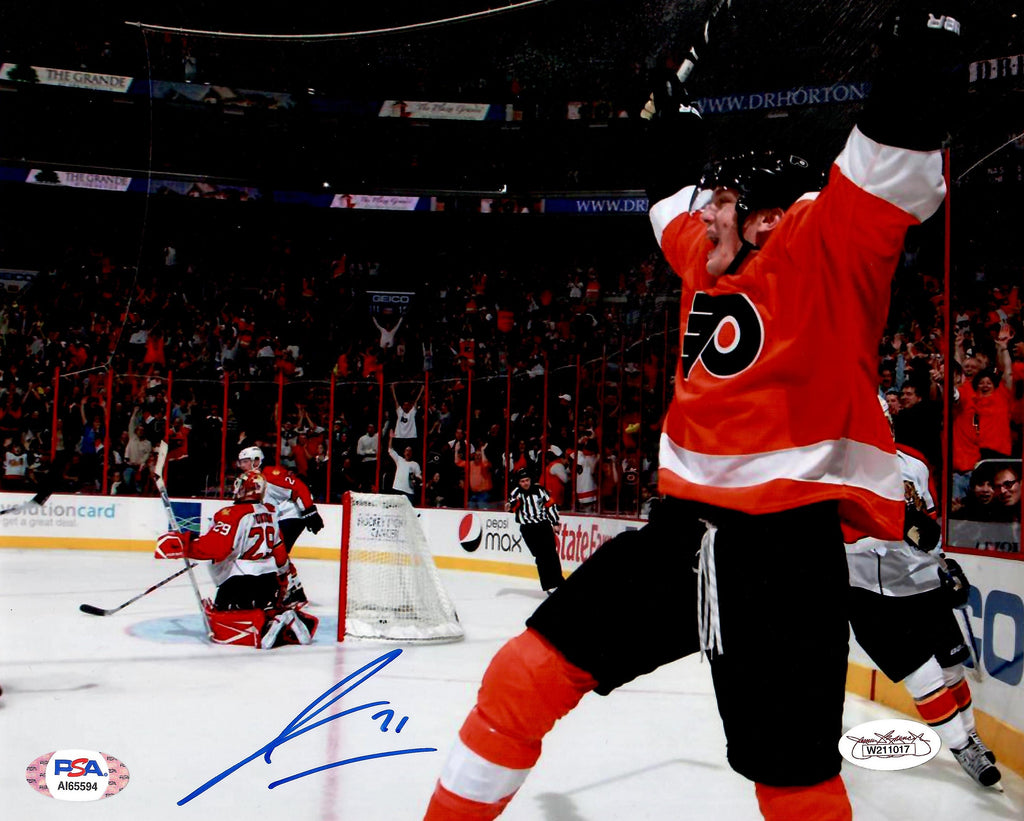 James Van Riemsdyk autographed signed 8x10 photo NHL Philadelphia Flyers PSA COA - JAG Sports Marketing