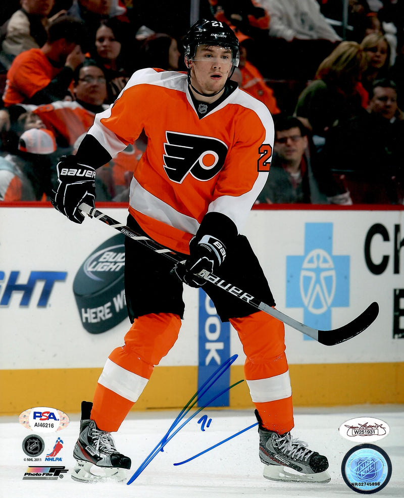 James Van Riemsdyk autographed signed 8x10 photo NHL Philadelphia Flyers PSA COA - JAG Sports Marketing