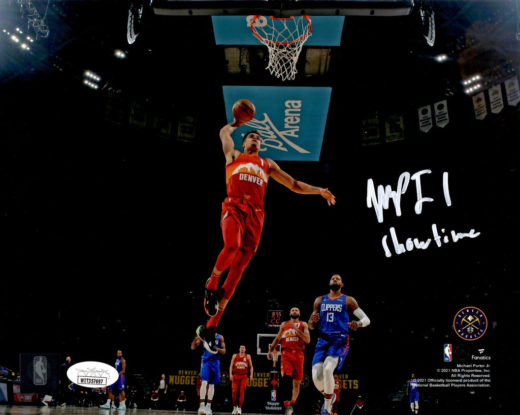 Michael Porter Jr. signed 8x10 photo autographed inscribed Showtime Denver Nuggets JSA ITP - JAG Sports Marketing