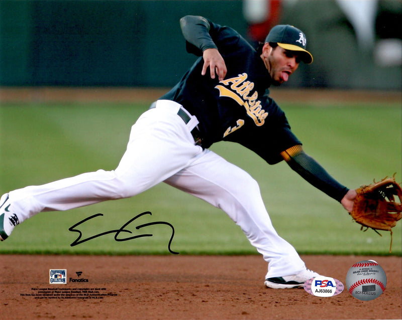 Eric Chavez autographed signed 8x10 photo MLB Oakland Athletics  PSA COA