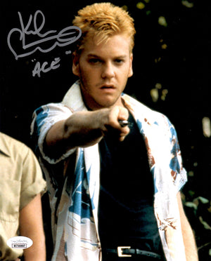 Kiefer Sutherland auto inscribed signed 8x10 photo Stand By Me Ace Merrill JSA
