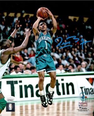 Muggsy Bogues autographed signed 8x10 photo NBA Charlotte Hornets JSA Witness