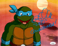 Cam Clarke signed inscribed 8x10 photo Leonardo JSA Teenage Mutant Ninja Turtles
