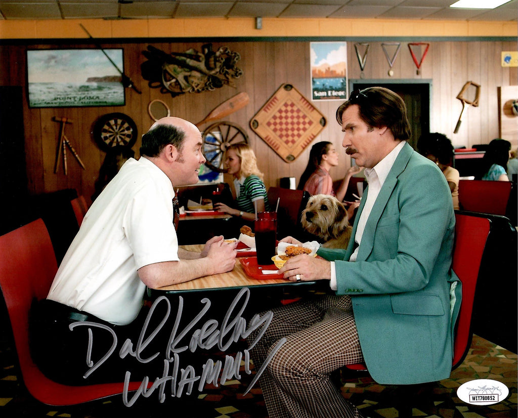 David Koechner signed inscribed 8x10 photo Anchorman JSA Witness Will Ferell