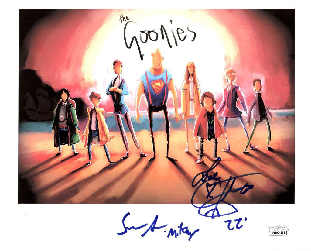Corey Feldman Sean Astin signed inscribed 8x10 photo The Goonies JSA COA
