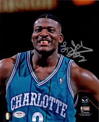 Larry Johnson autographed signed 8x10 photo NBA Charlotte Hornets PSA COA