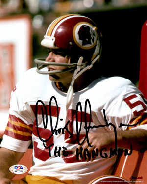 Chris Hanburger signed inscribed 8x10 photo NFL Washington Redskins PSA COA