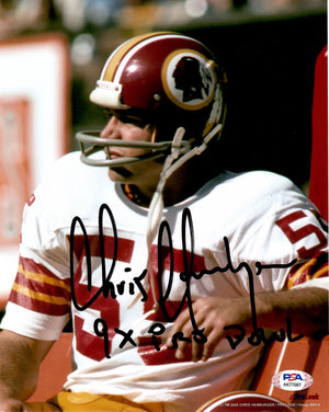 Chris Hanburger signed inscribed 8x10 photo NFL Washington Redskins PSA COA