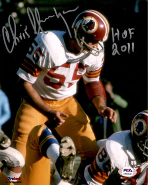 Chris Hanburger signed inscribed 8x10 photo NFL Washington Redskins PSA COA