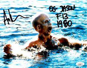 Ari Lehman signed inscribed 8x10 photo Jason Voorhees Friday The 13th JSA COA