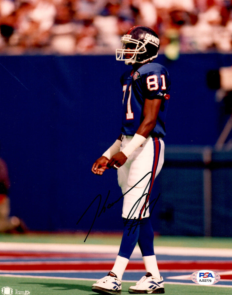 Thomas Lewis autographed signed 8x10 photo NFL New York Giants PSA COA