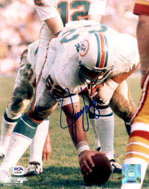 Jim Langer autographed signed 8x10 photo NFL Miami Dolphins PSA COA