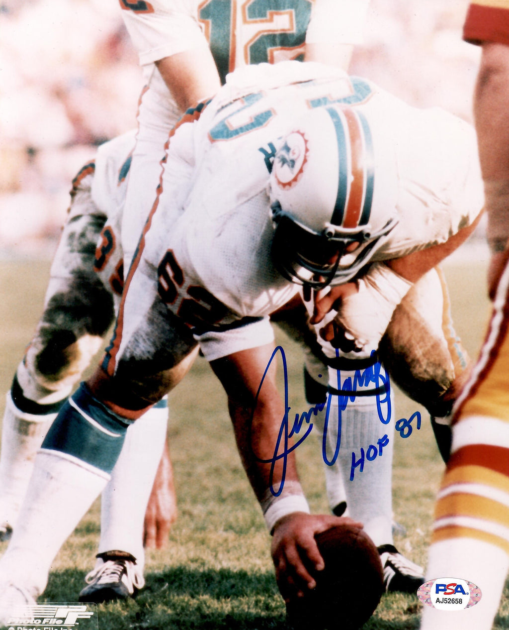 Jim Langer autographed signed inscribed 8x10 photo NFL Miami Dolphins PSA COA