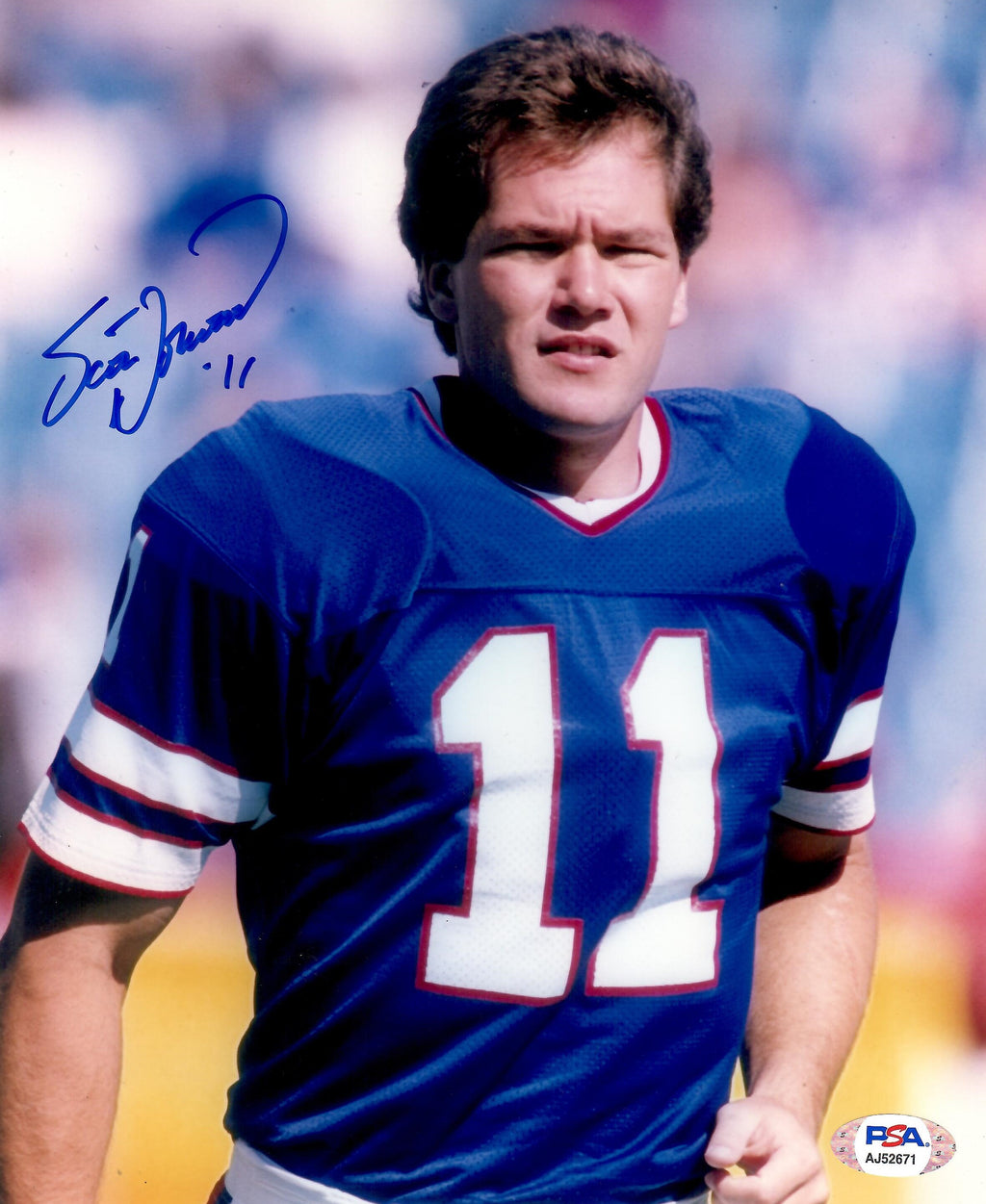 Scott Norwood autographed signed 8x10 photo NFL Buffalo Bills PSA COA