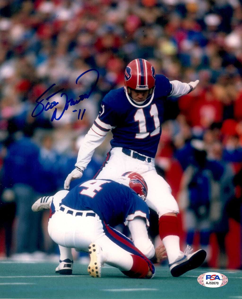 Scott Norwood autographed signed 8x10 photo NFL Buffalo Bills PSA COA