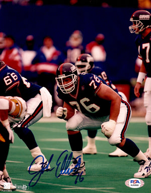 John Jumbo Elliott autographed signed 8x10 photo NFL New York Giants PSA COA
