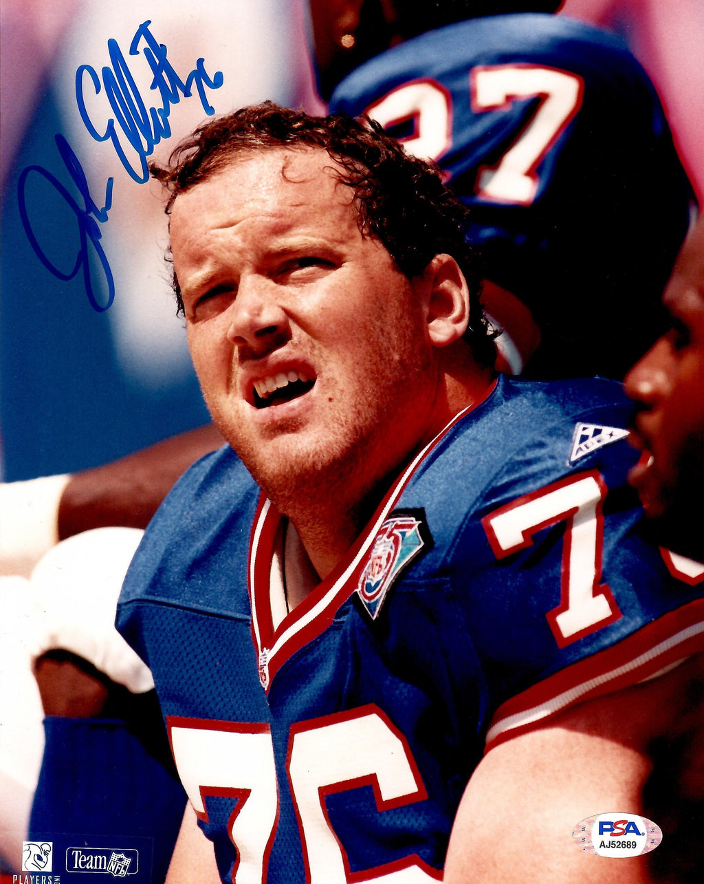 John Jumbo Elliott autographed signed 8x10 photo NFL New York Giants PSA COA
