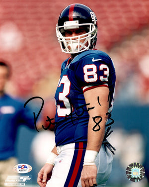 Peter Mitchell autographed signed 8x10 photo NFL New York Giants PSA COA