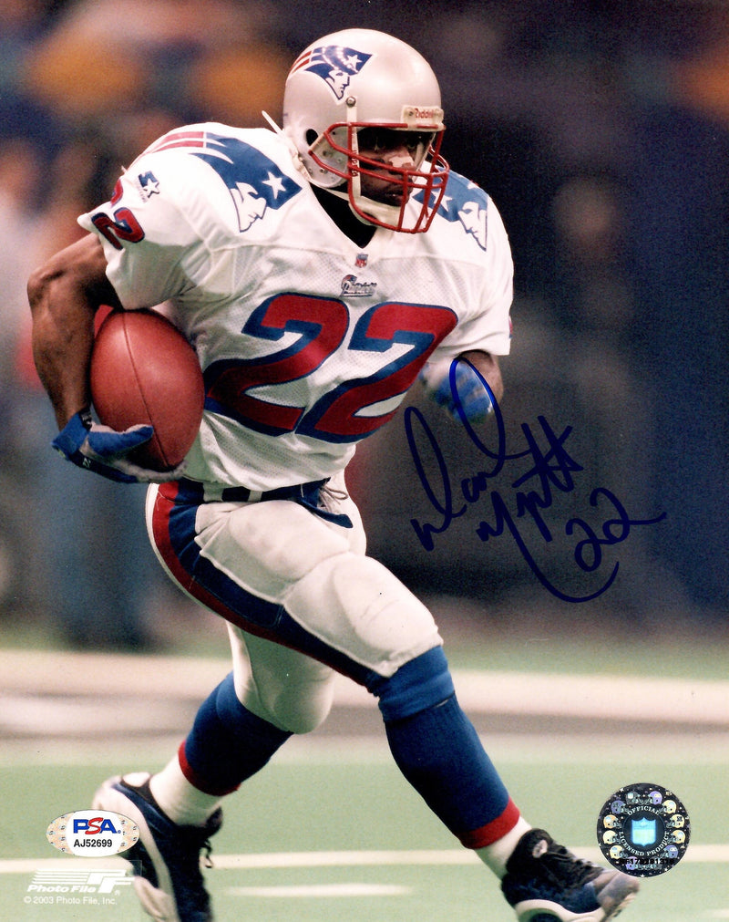 Dave Meggett autographed signed 8x10 photo NFL New England Patriots PSA COA