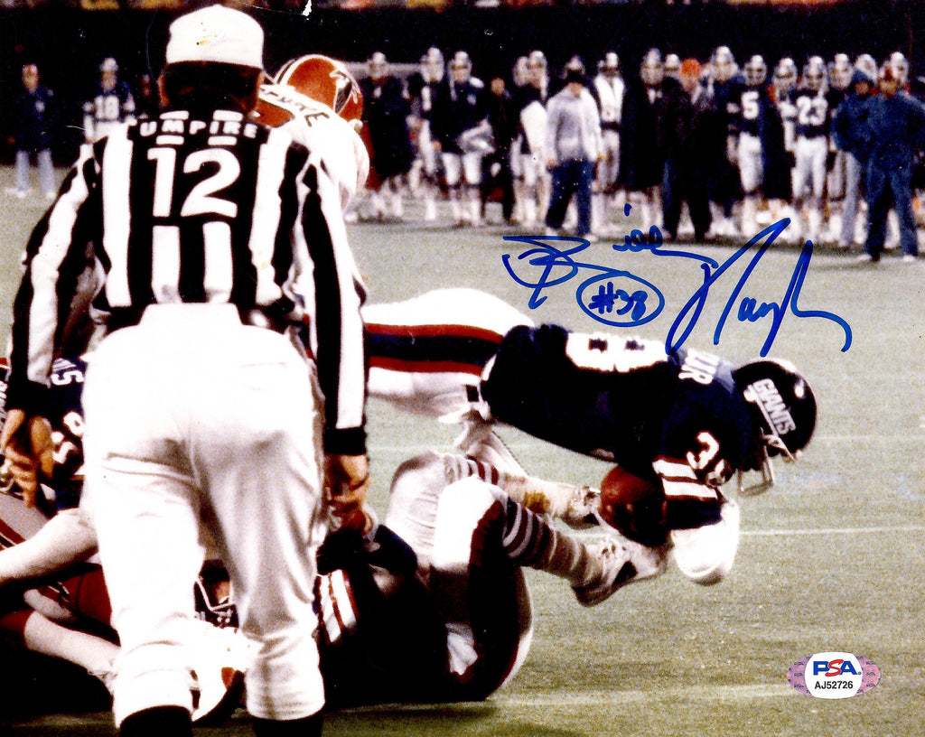 Billy Taylor autographed signed 8x10 photo NFL New York Giants PSA COA