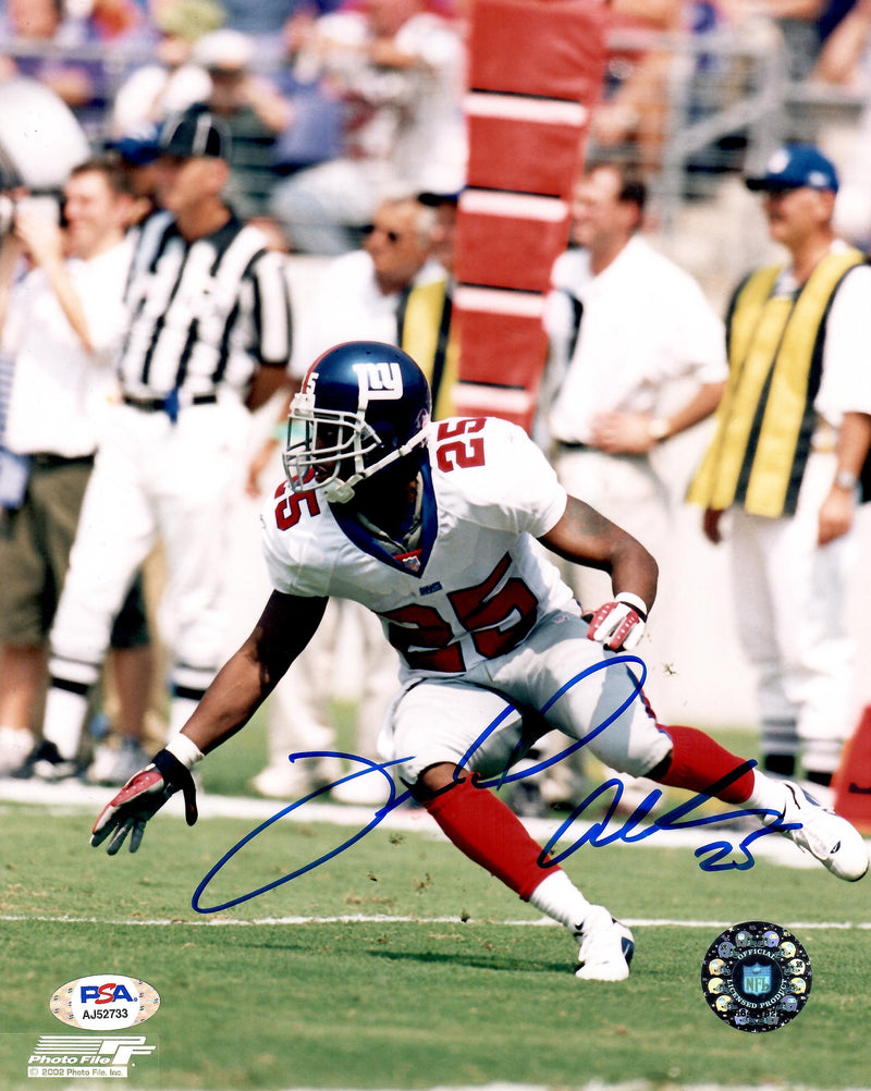 Will Allen autographed signed 8x10 photo NFL New York Giants PSA COA