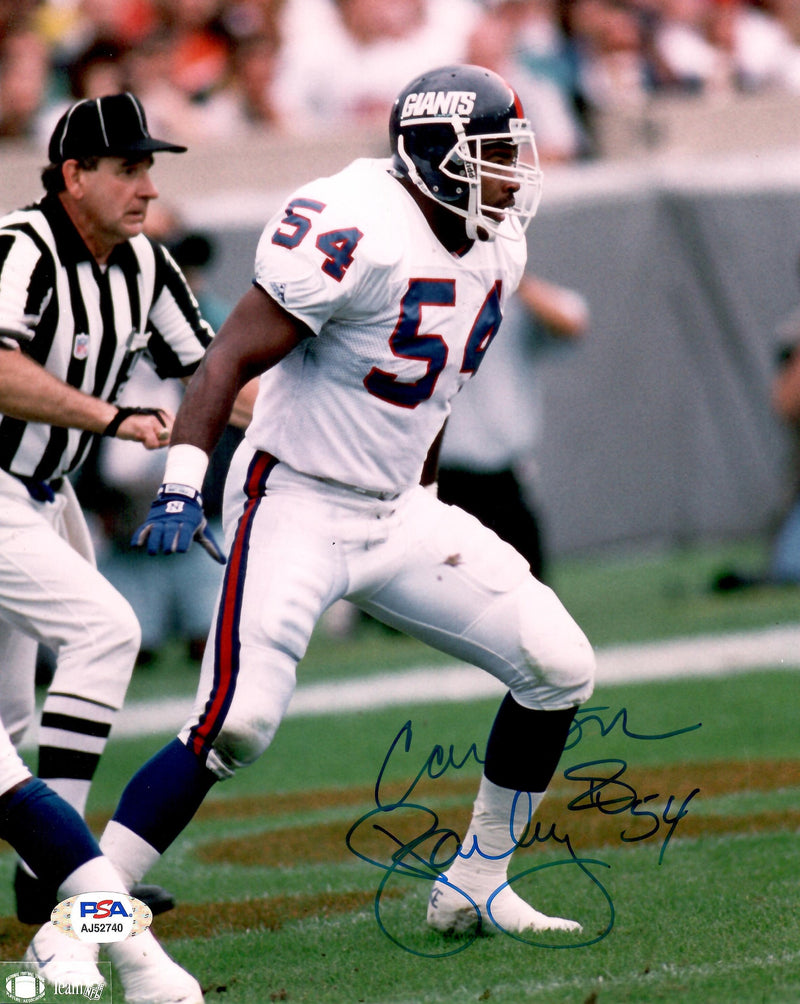 Carlton Bailey autographed signed 8x10 photo NFL New York Giants PSA COA