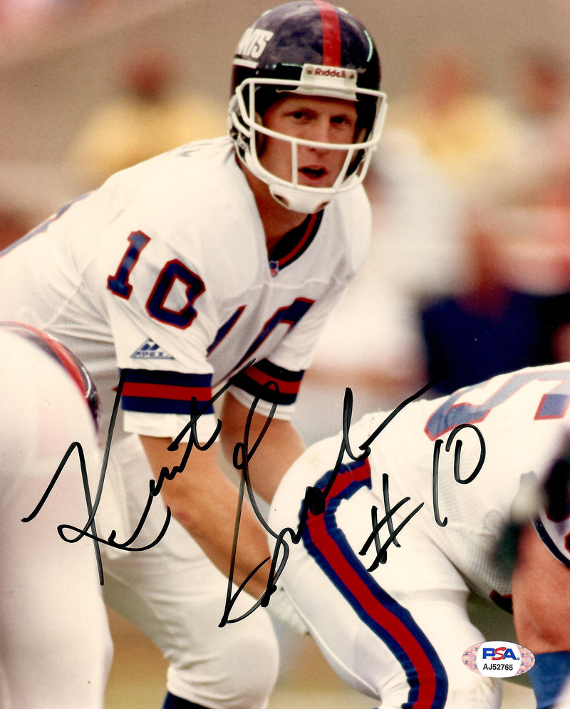 Kent Graham autographed signed 8x10 photo NFL New York Giants PSA COA