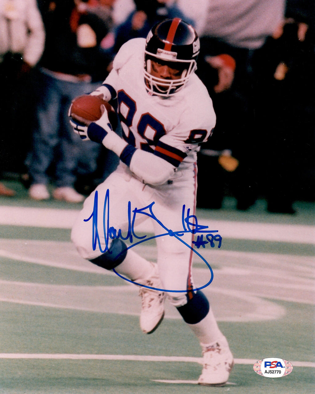 Mark Jackson autographed signed 8x10 photo NFL New York Giants PSA COA