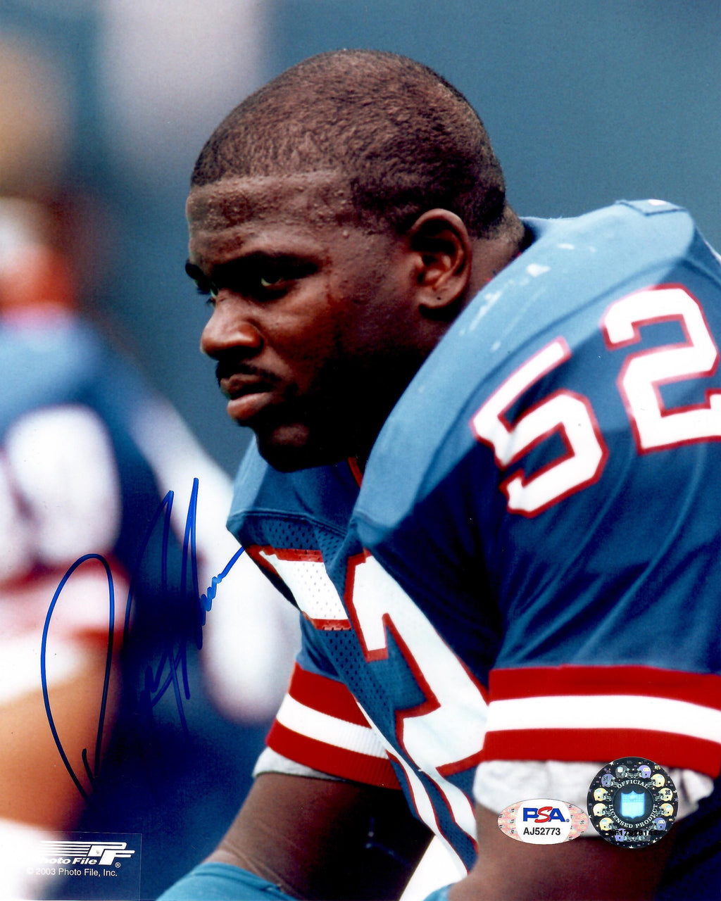 Pepper Johnson autographed signed 8x10 photo NFL New York Giants PSA COA