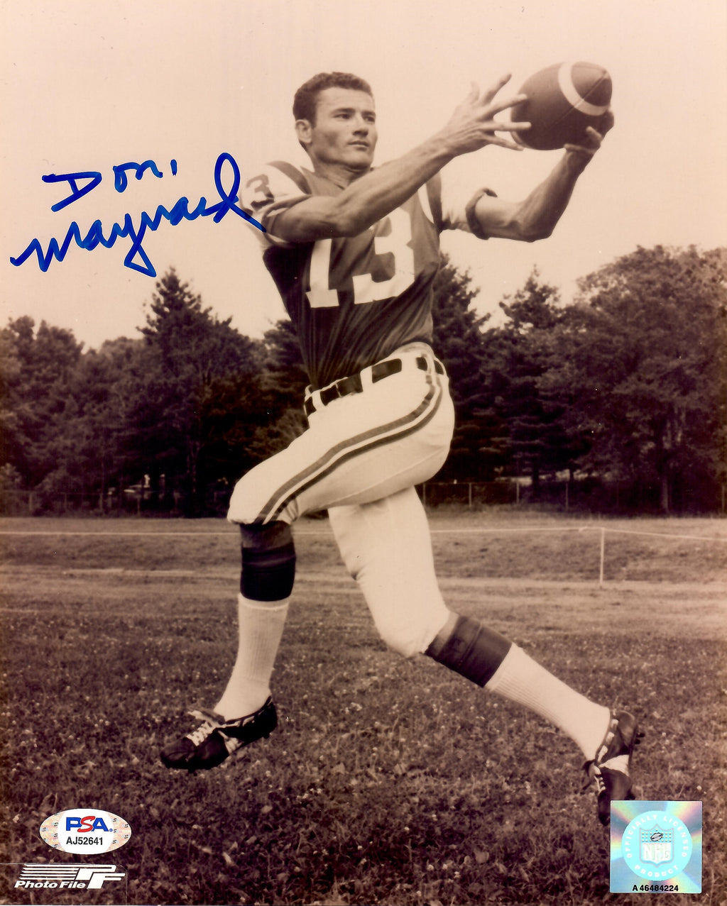 Don Maynard autographed signed 8x10 photo NFL New York Jets PSA COA Super Bowl