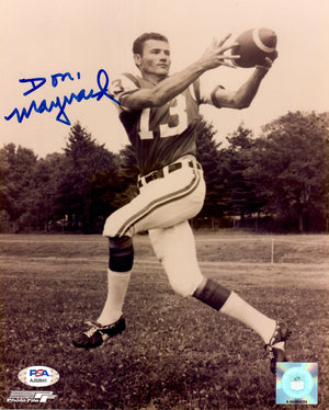 Don Maynard autographed signed 8x10 photo NFL New York Jets PSA COA Super Bowl