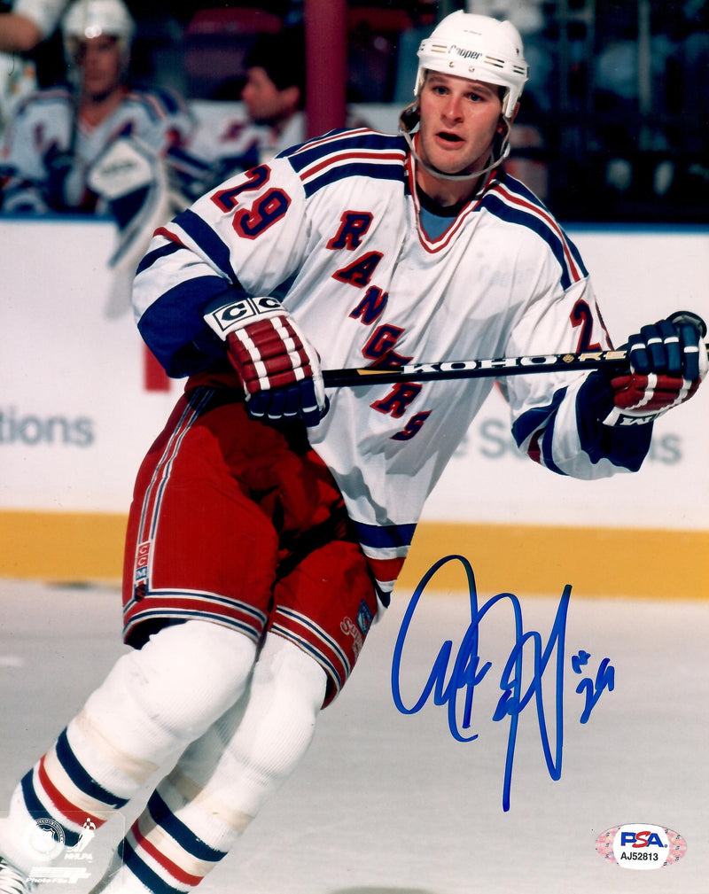 Eric Cairns autographed signed 8x10 photo NHL New York Rangers PSA COA