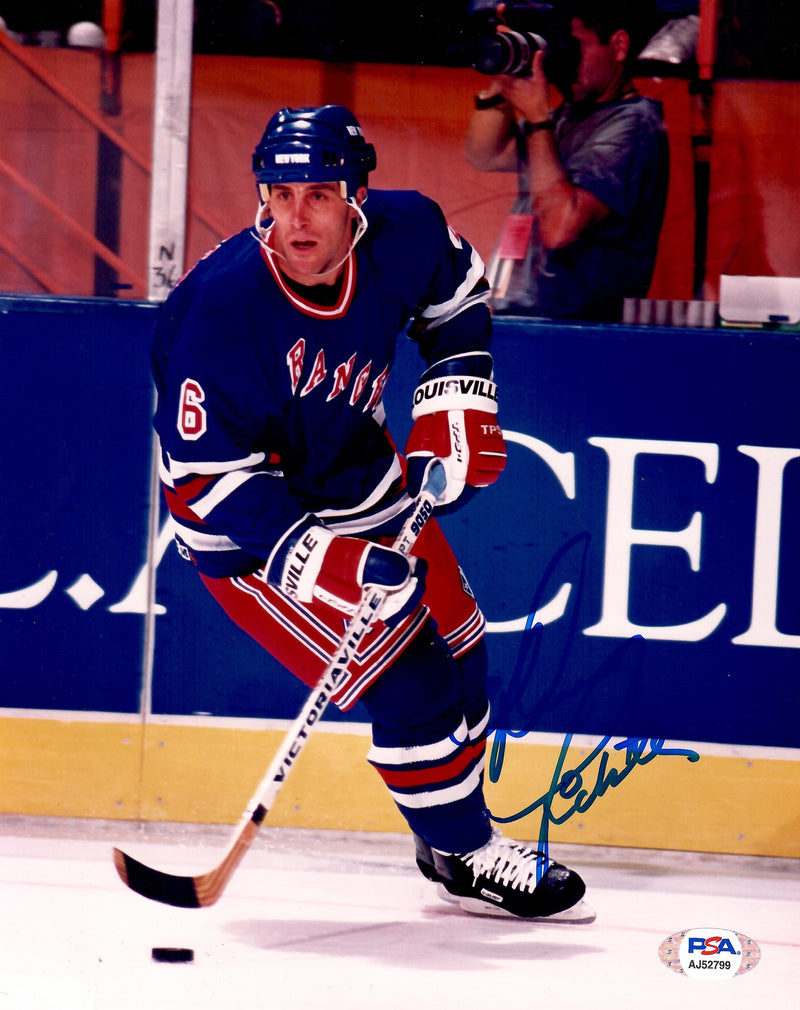 Doug Lidster autographed signed 8x10 photo NHL New York Rangers PSA COA