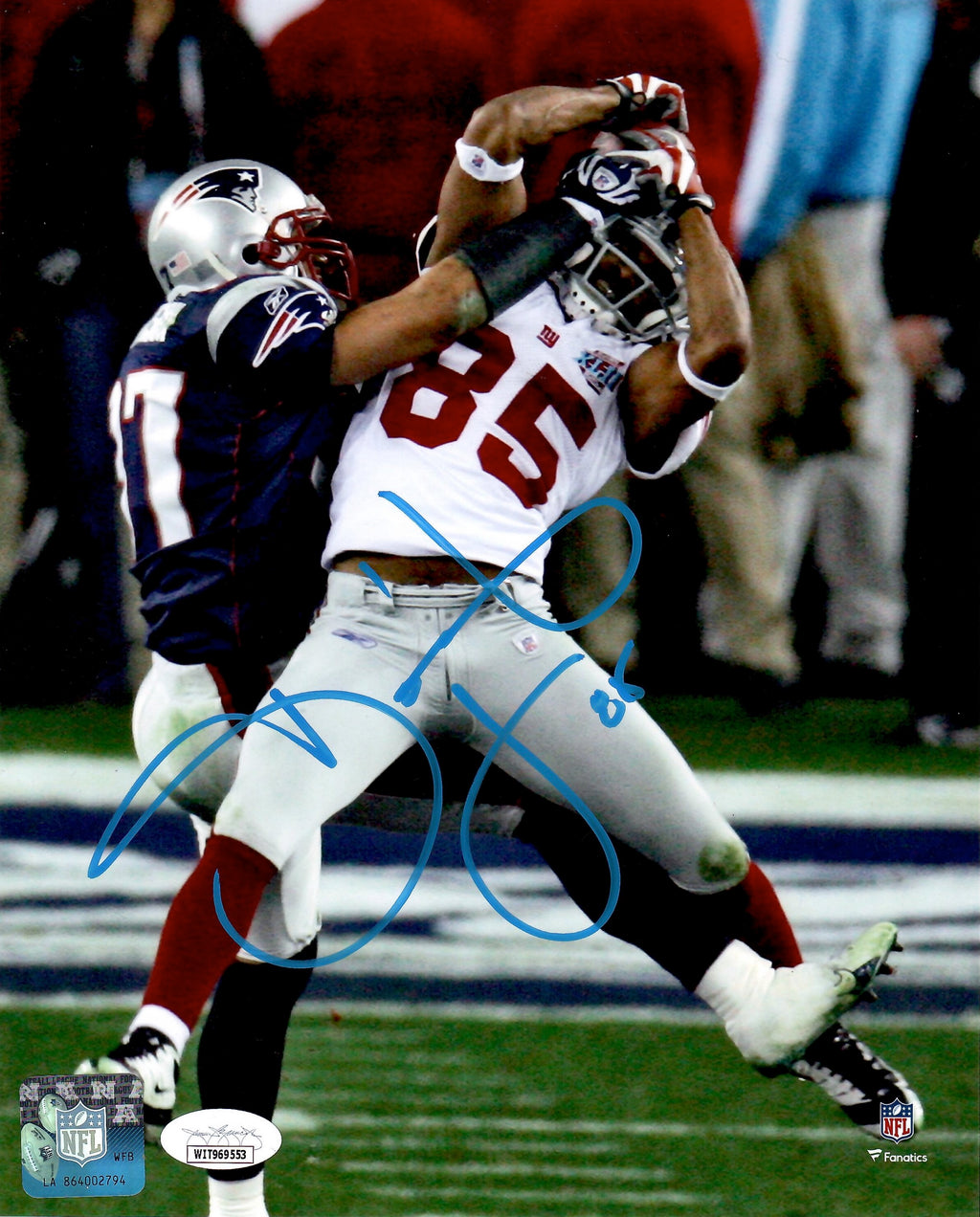 David Tyree autographed signed 8x10 photo NFL New York Giants JSA COA The Catch