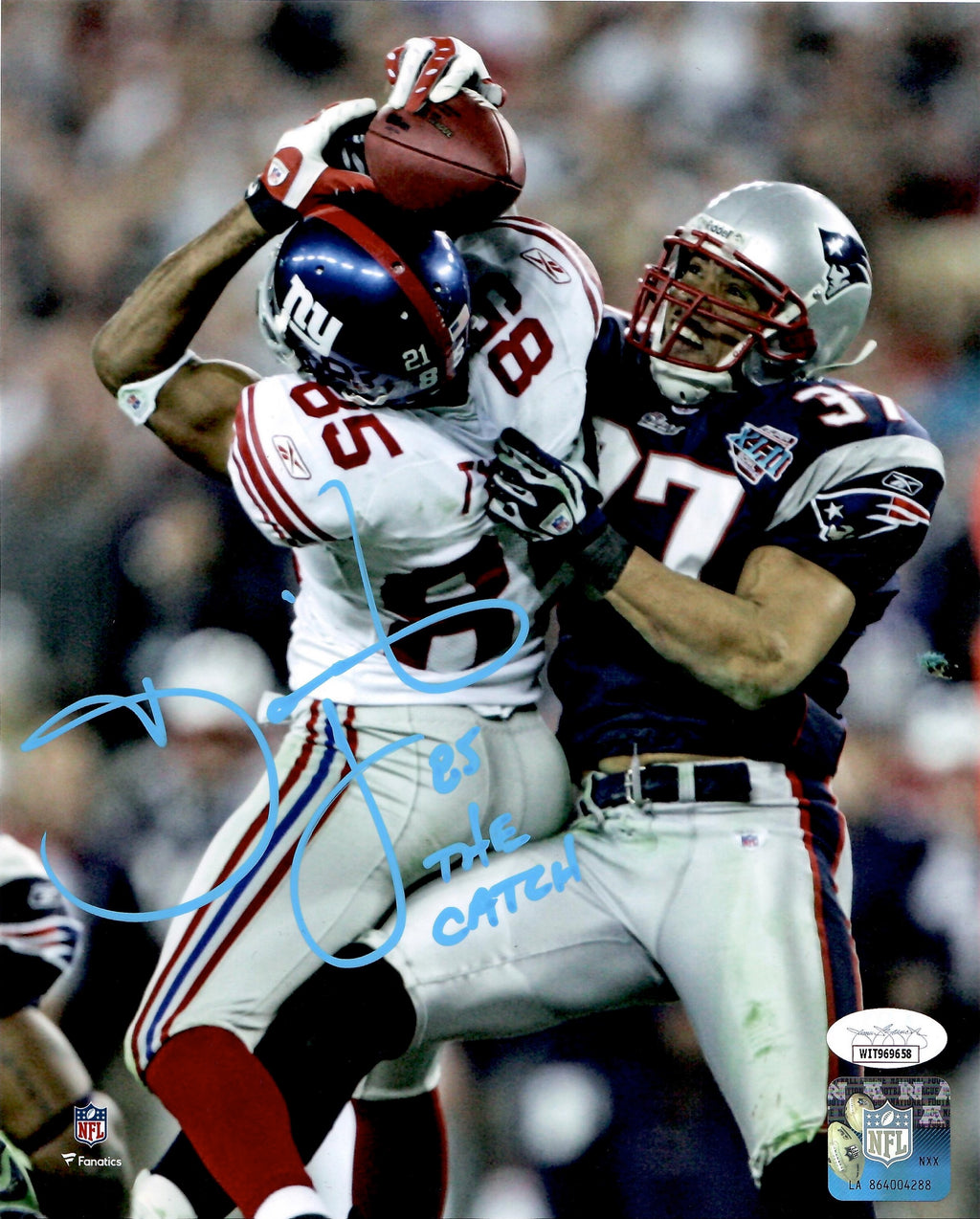David Tyree autographed signed inscribed 8x10 photo NFL New York Giants JSA COA