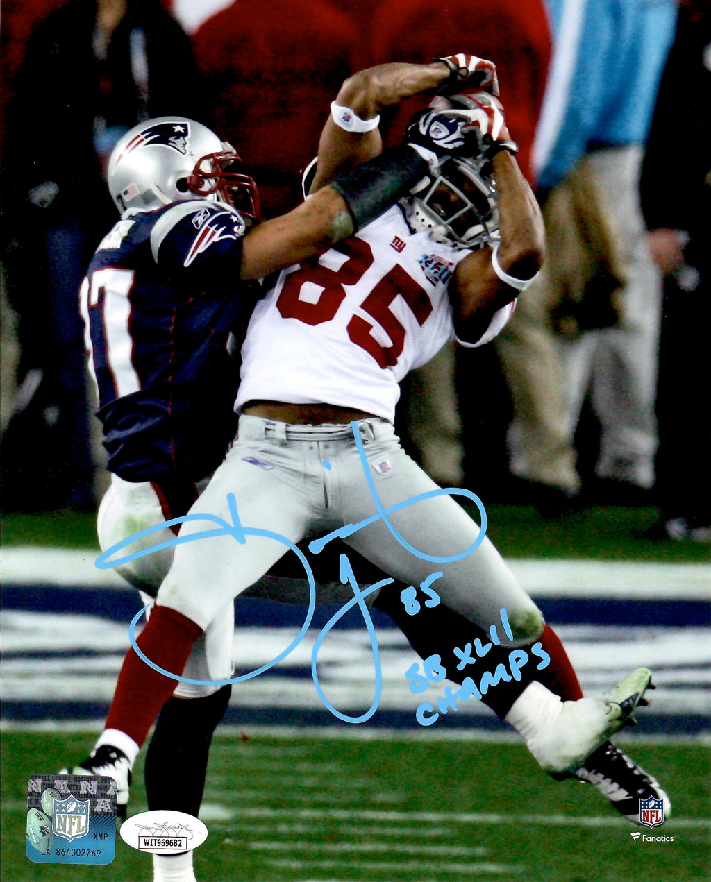 David Tyree autographed signed inscribed 8x10 photo NFL New York Giants JSA COA