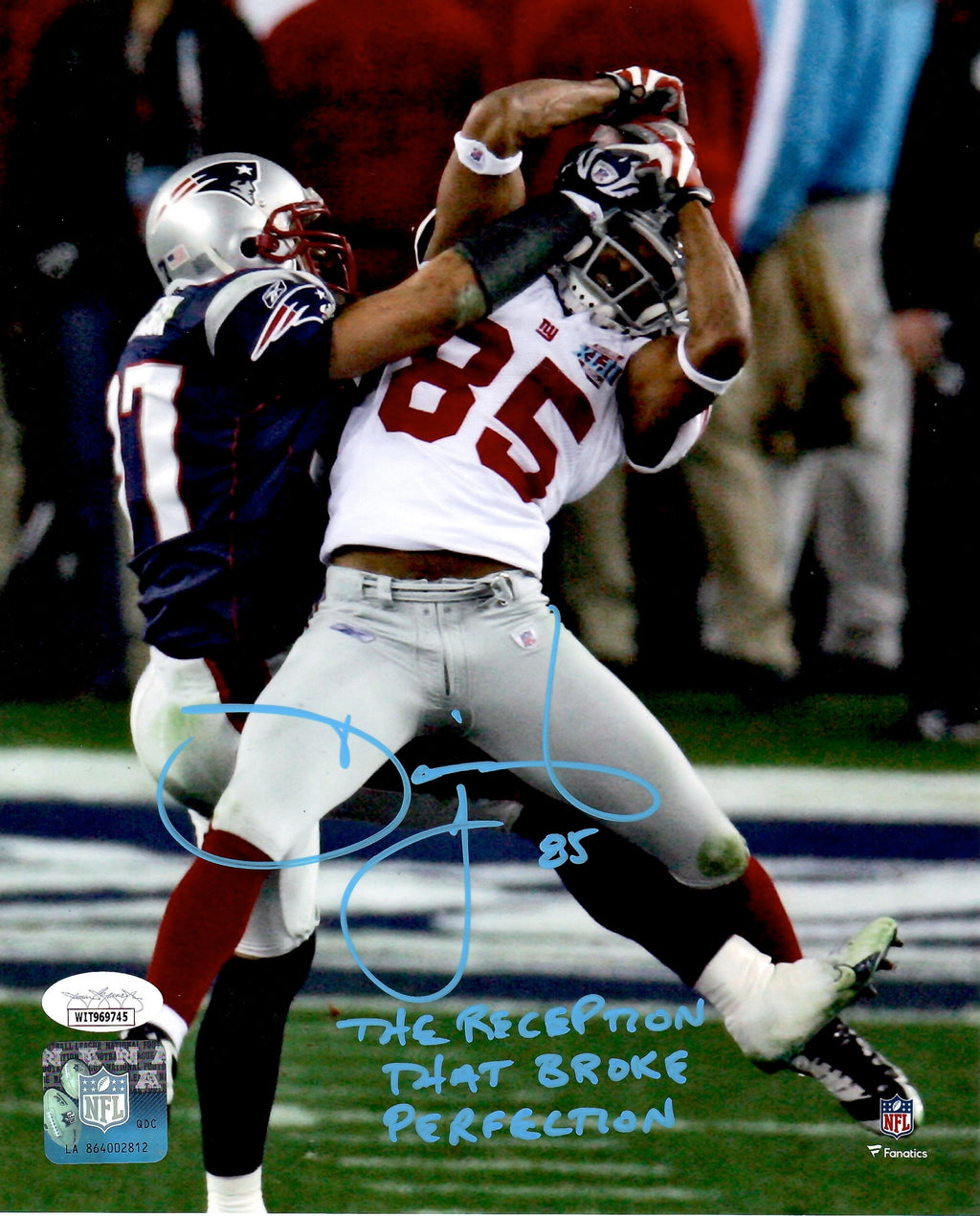 David Tyree autographed signed RARE inscribed 8x10 photo New York Giants JSA COA