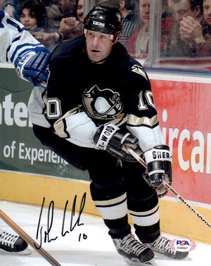 John LeClair autographed signed 8x10 photo NHL Pittsburgh Penguins PSA COA