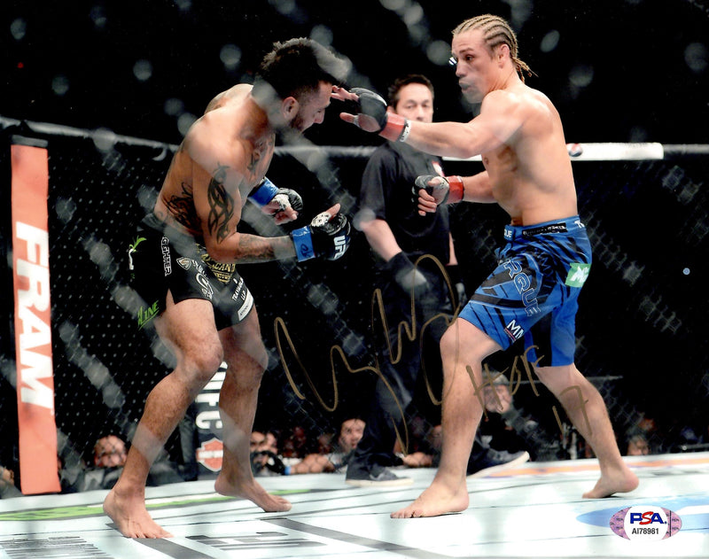 Urijah Faber autographed signed inscribed UFC 8x10 photo PSA Francisco Rivera