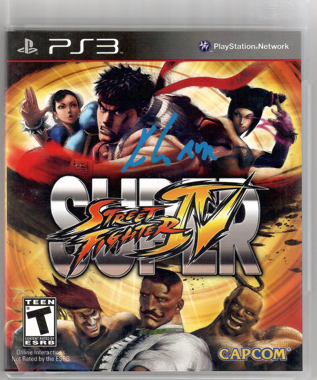Kyle Hebert autographed inscribed PS3 Super Street Fighter IV game JSA COA Ryu