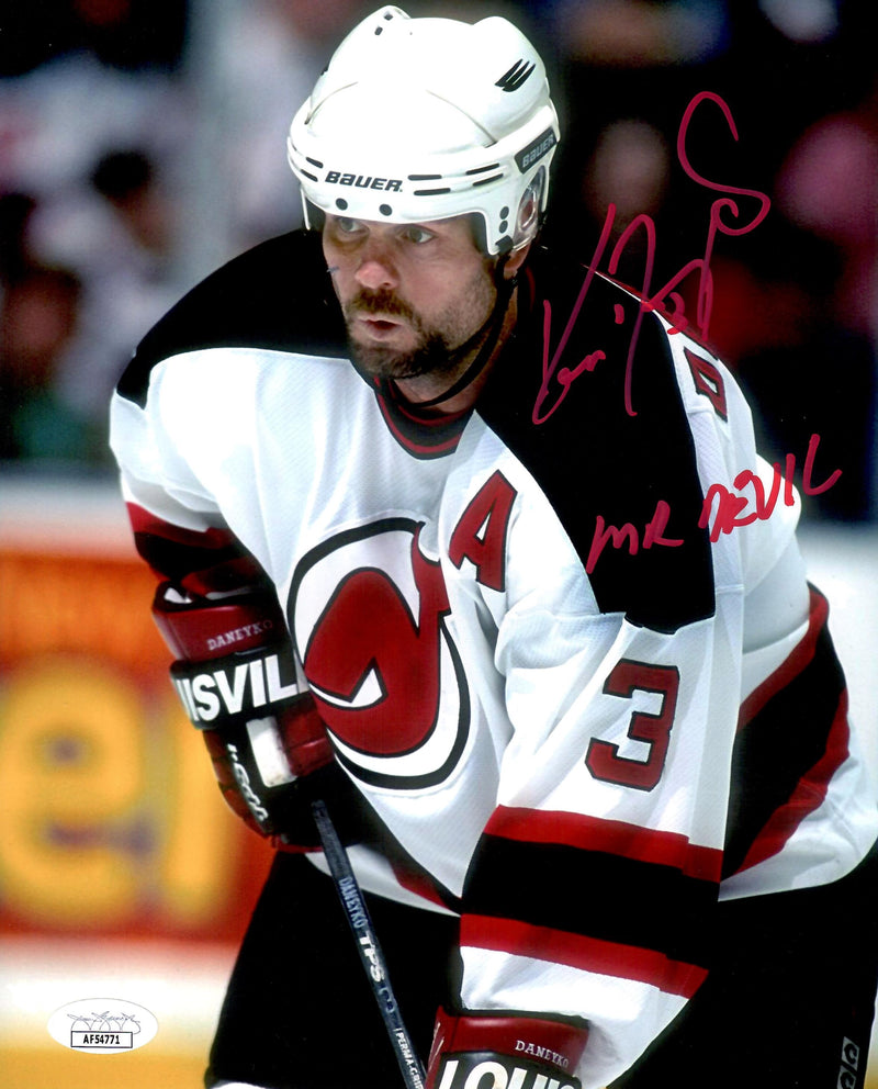 Ken Daneyko signed inscribed 8x10 photo NHL New Jersey Devils JSA COA Mr.Devil