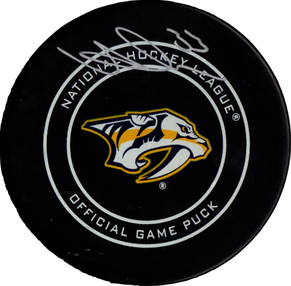 Viktor Arvidsson autographed signed authentic puck NHL Nashville Predators PSA - JAG Sports Marketing