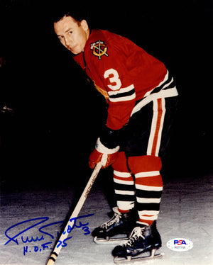 Pierre Pilote autographed signed inscribed 8x10 photo NHL Chicago Black Hawks PSA COA HOF - JAG Sports Marketing
