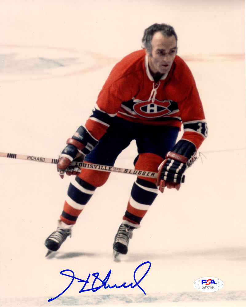 Henri Richard autographed signed 8x10 photo NHL Montreal Canadiens PSA COA - JAG Sports Marketing