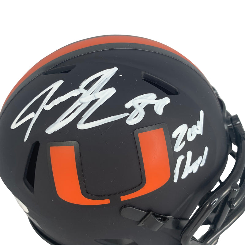 Jeremy Shockey autographed signed inscribed eclipse mini helmet Hurricanes JSA - JAG Sports Marketing